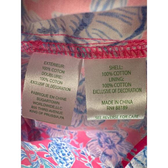 Lilly Pulitzer Ginge Shift Romper Roxie Pink Wave N Sea Size 0 NWT Women’s - Picture 5 of 8